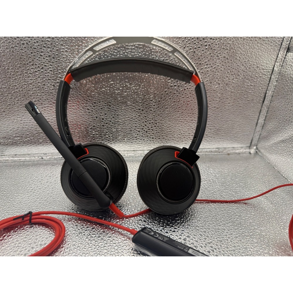 Poly EncorePro‎ HW520V Stereo Headset with Noise Cancelling Mic Red Cord
